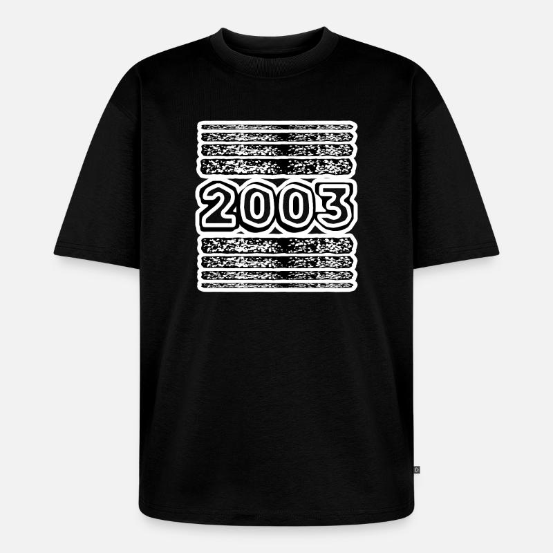 2003 2003 - Unisex Premium Oversized Bio T-Shirt - Schwarz