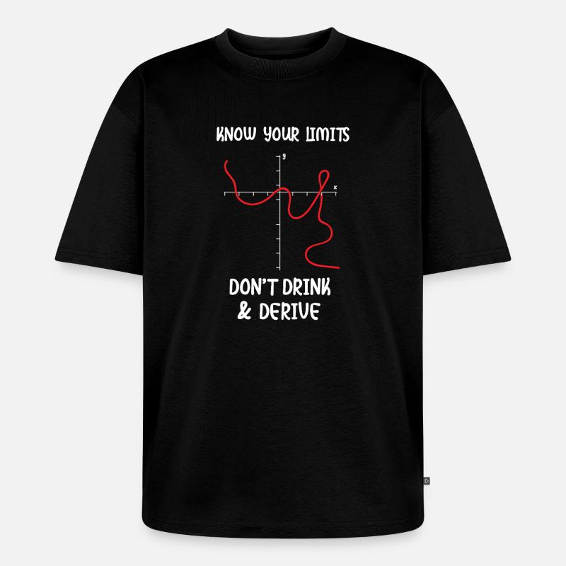 Math Math Math Teacher Mathematician - Unisex Premium Oversized Organic T-Shirt - black