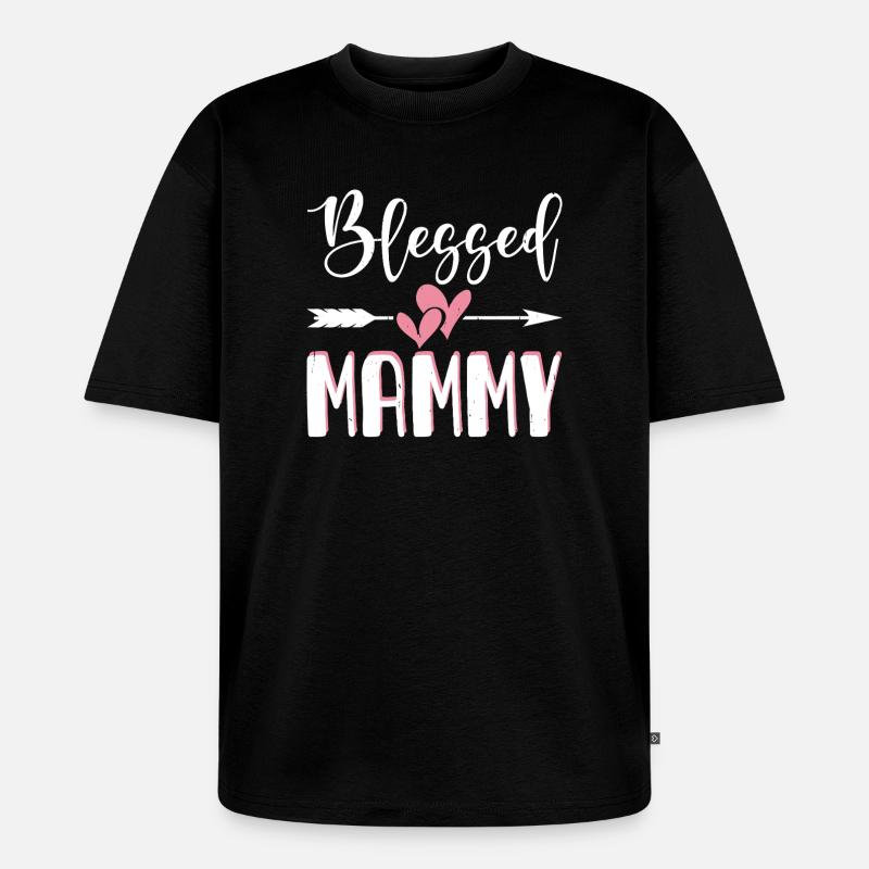 Oma Mama Geschenk Weihnachtsgeschenke Großmutter  - Unisex Premium Oversized Bio T-Shirt - Schwarz