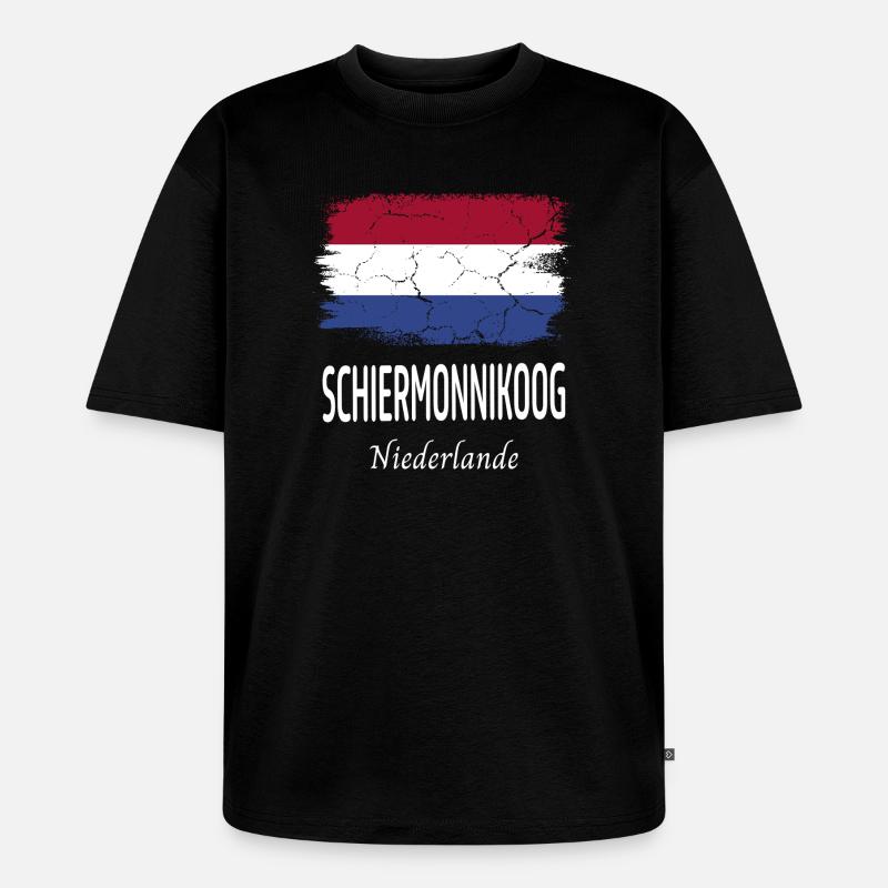 Schiermonnikoog - Unisex Premium Oversized Bio T-Shirt - Schwarz
