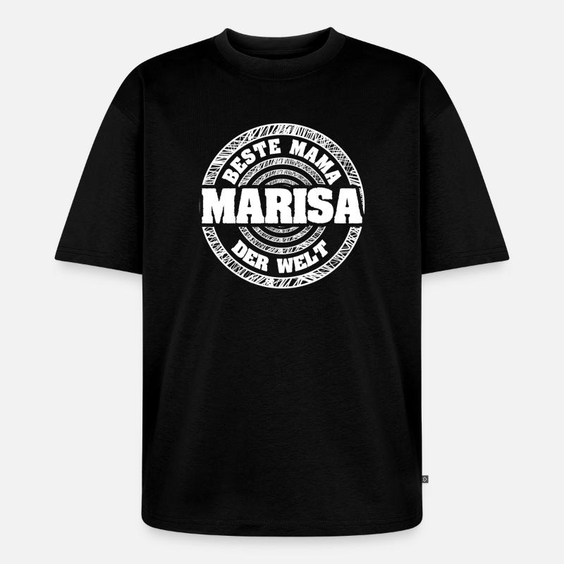 Marisa als Mutter - Unisex Premium Oversized Bio T-Shirt - Schwarz