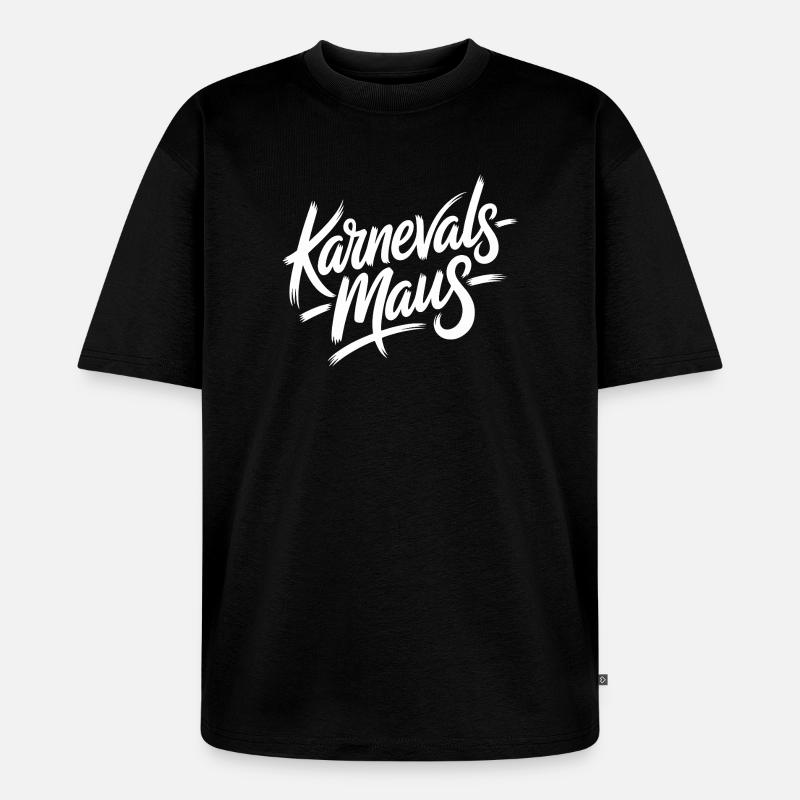 Karnevalsmaus Karneval Köln Kölner Karnevals Maus - Unisex Premium Oversized Bio T-Shirt - Schwarz
