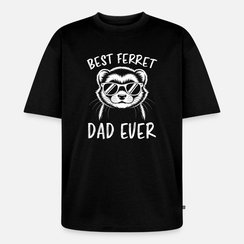 Frettchen Spruch Lustiges Frettchen Geschenk - Unisex Premium Oversized Bio T-Shirt - Schwarz