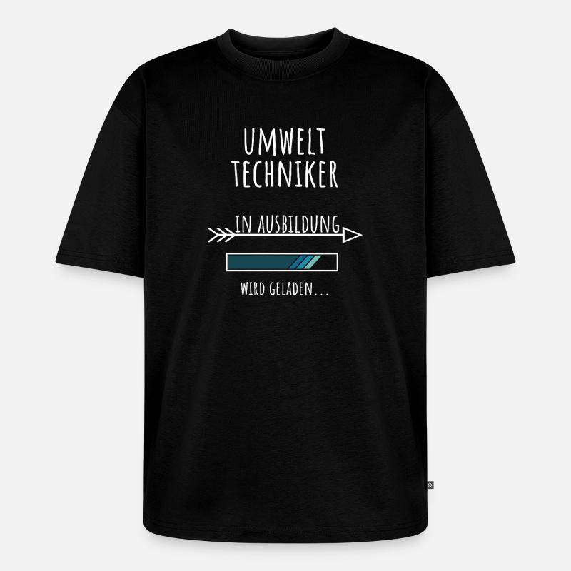 Environmental Technician Studies Occupation Training - Unisex Premium Oversized Organic T-Shirt - black