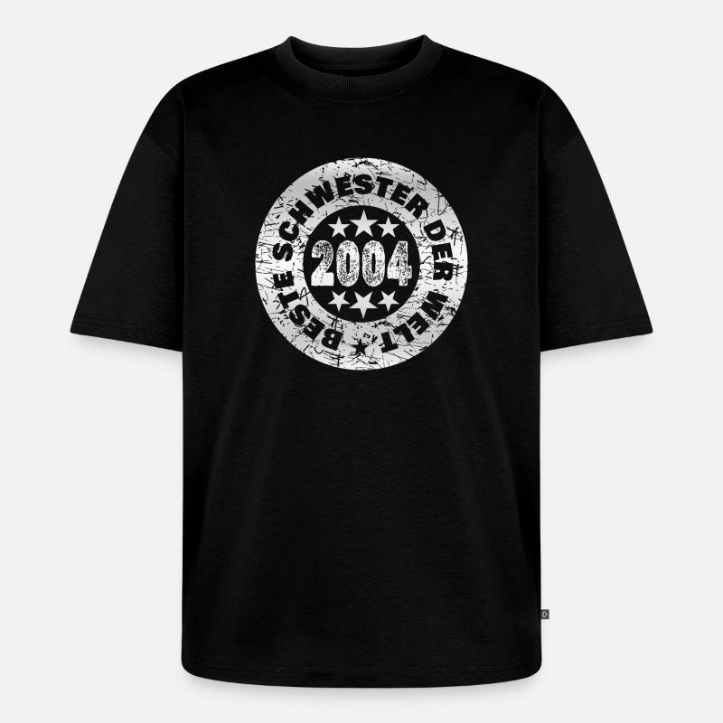 2004 - Unisex Premium Oversized Bio T-Shirt - Schwarz
