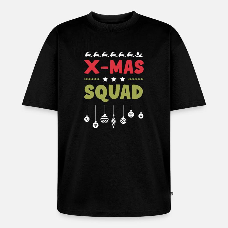 X-Mas Squad - Unisex Premium Oversized Bio T-Shirt - Schwarz