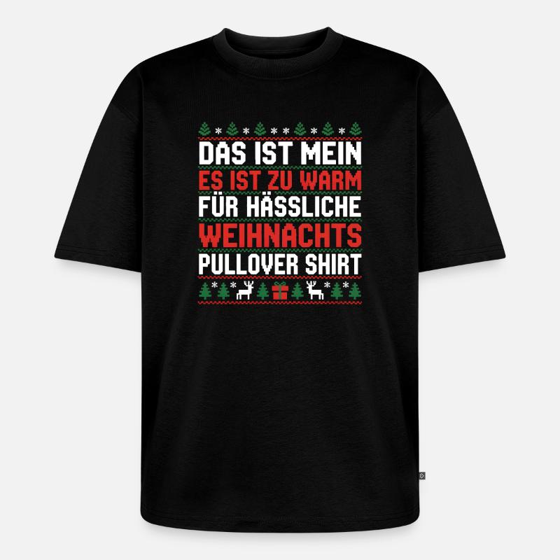 Weihnachten - Unisex Premium Oversized Bio T-Shirt - Schwarz