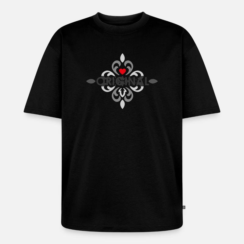 Langue source - T-shirt Premium bio oversize Unisexe - noir