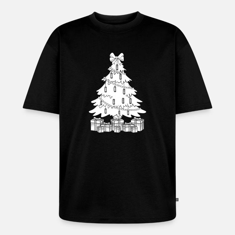 Harmonica Musican Christmas Tree Harmonica - Unisex Premium Oversized Organic T-Shirt - black