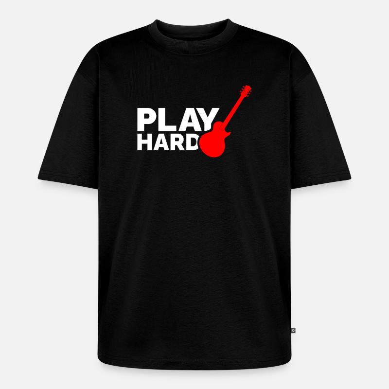 Play Hard - Unisex Premium Oversized Bio T-Shirt - Schwarz