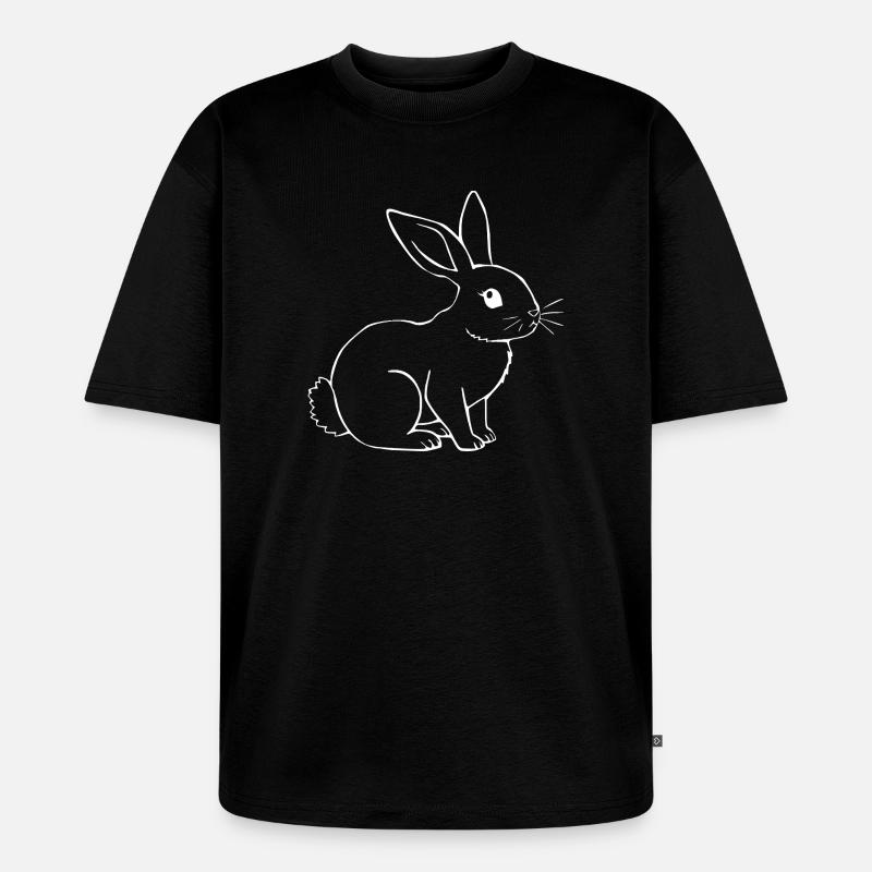 Rabbit Bunny Bunny Dwarf Rabbit Gift - Unisex Premium Oversized Organic T-Shirt - black