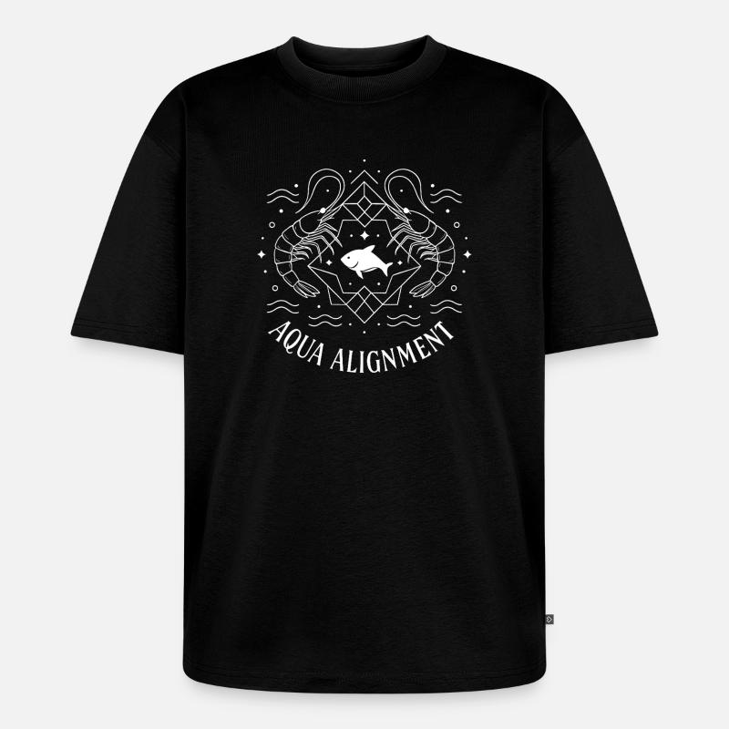 Aqua Alignment - Unisex Premium Oversized Bio T-Shirt - Schwarz