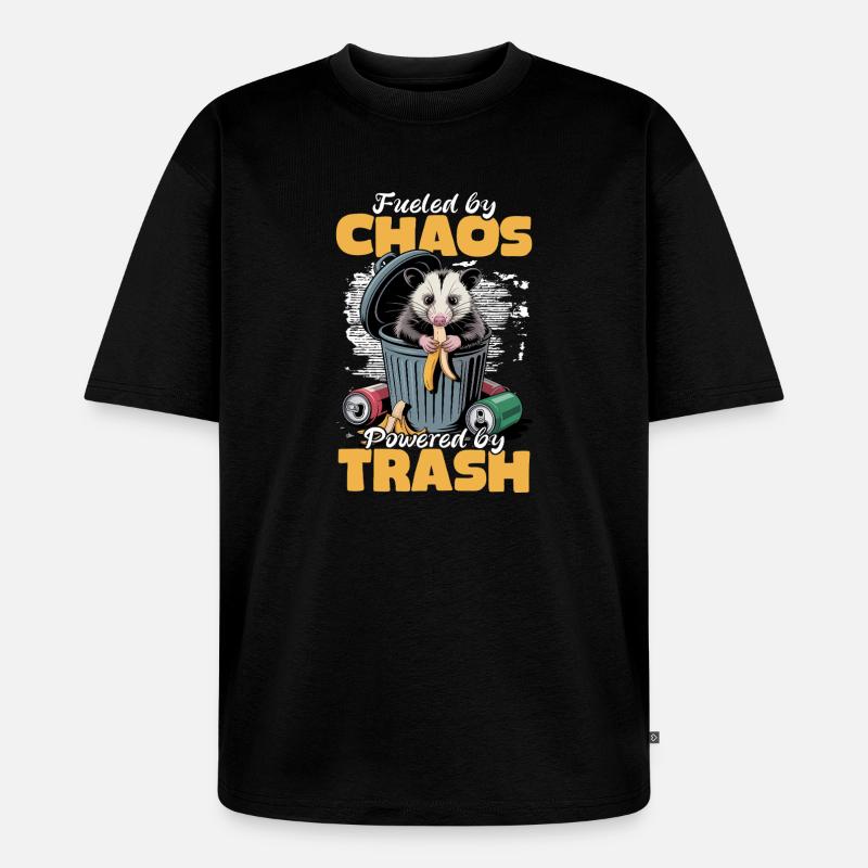 Funny Opossum - Unisex Premium Oversized Bio T-Shirt - Schwarz