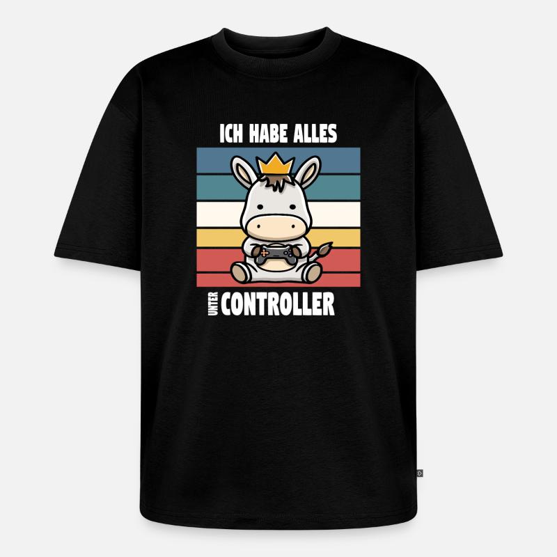 I have everything under controller - Unisex Premium Oversized Organic T-Shirt - black