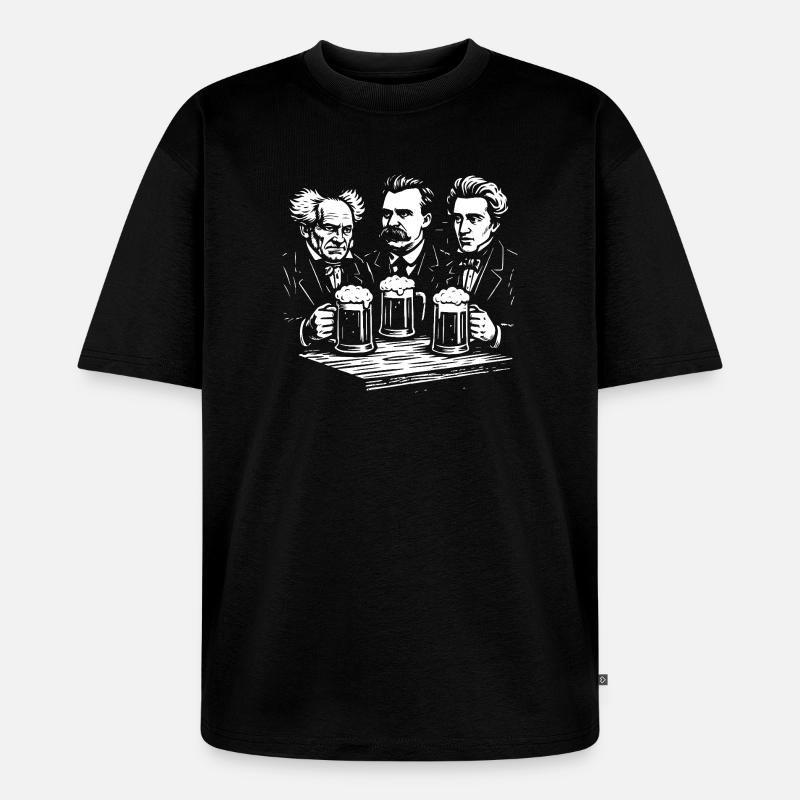 Deutscher Philosophenpub - Unisex Premium Oversized Bio T-Shirt - Schwarz