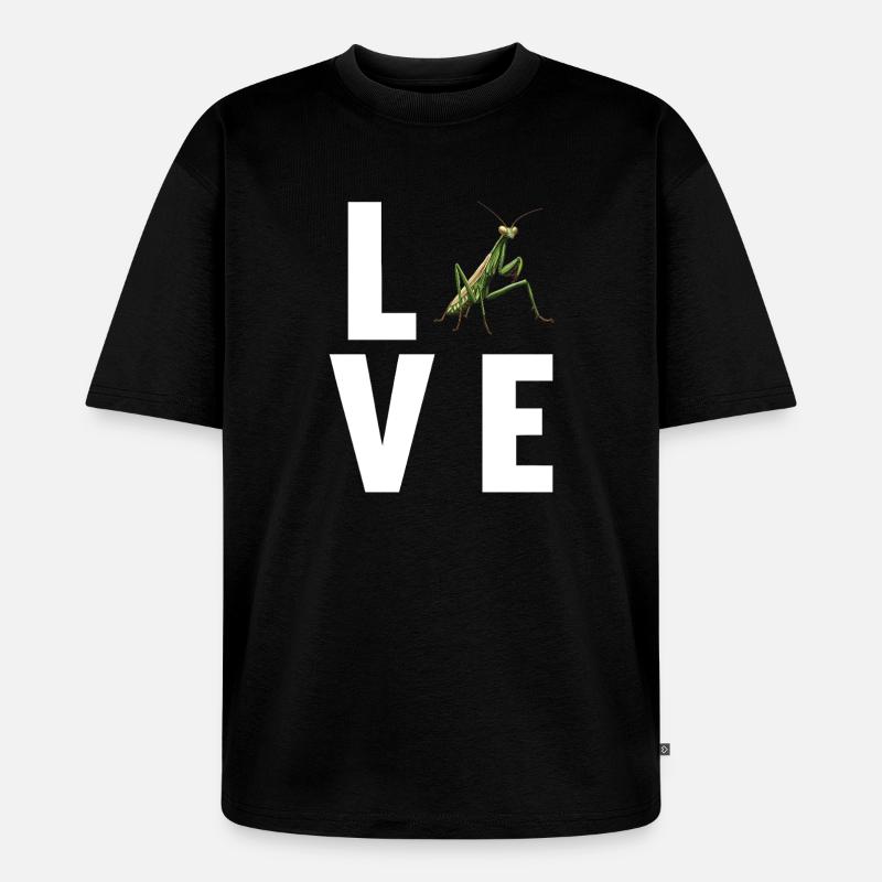 Gottesanbeterinnen Gottesanbeterin - Unisex Premium Oversized Bio T-Shirt - Schwarz