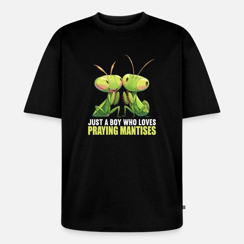 Gottesanbeterinnen Gottesanbeterin - Unisex Premium Oversized Bio T-Shirt - Schwarz