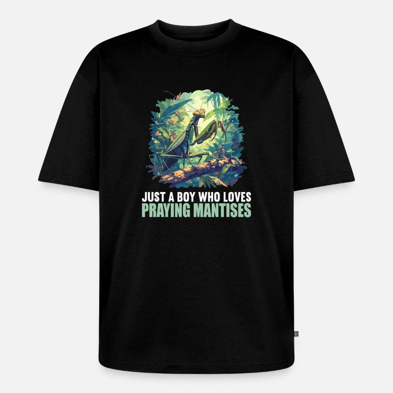 Gottesanbeterinnen Gottesanbeterin - Unisex Premium Oversized Bio T-Shirt - Schwarz