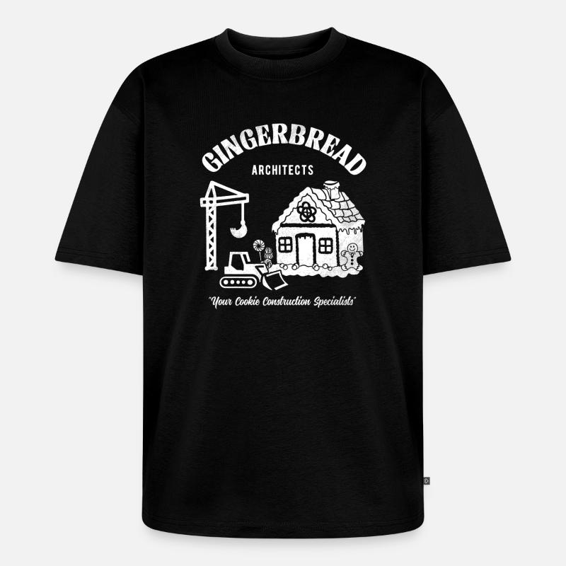  Gingerbread architects your cookie construction - Unisex Premium Oversized Bio T-Shirt - Schwarz