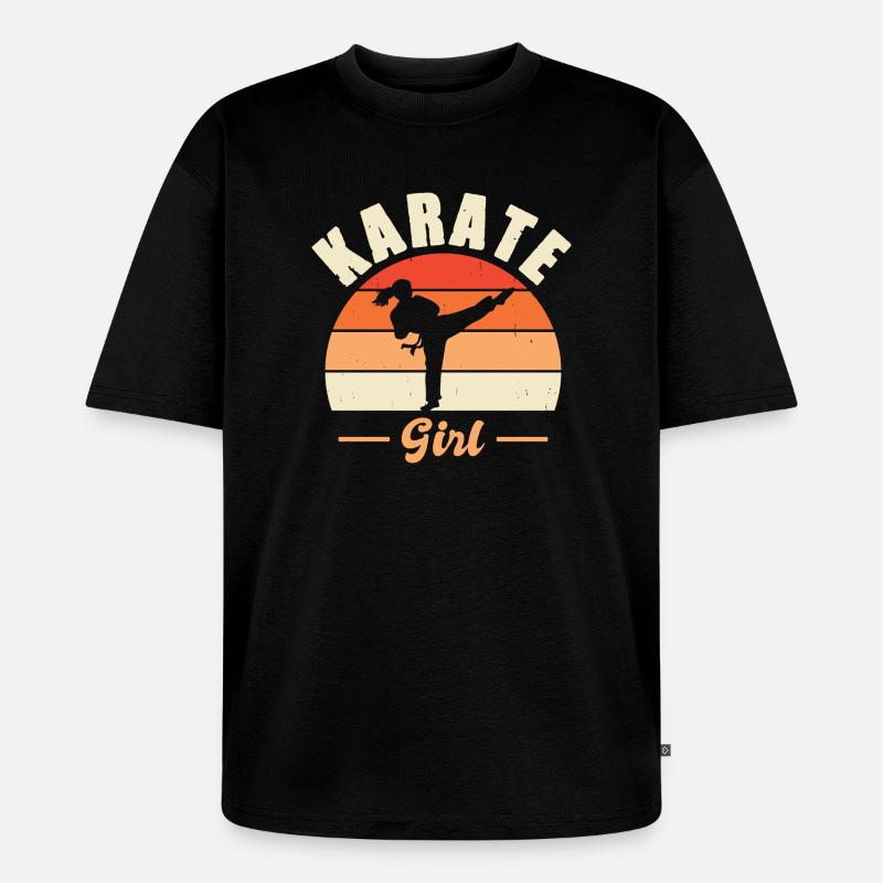 Karate Training Geschenke Karatetraining - Unisex Premium Oversized Bio T-Shirt - Schwarz