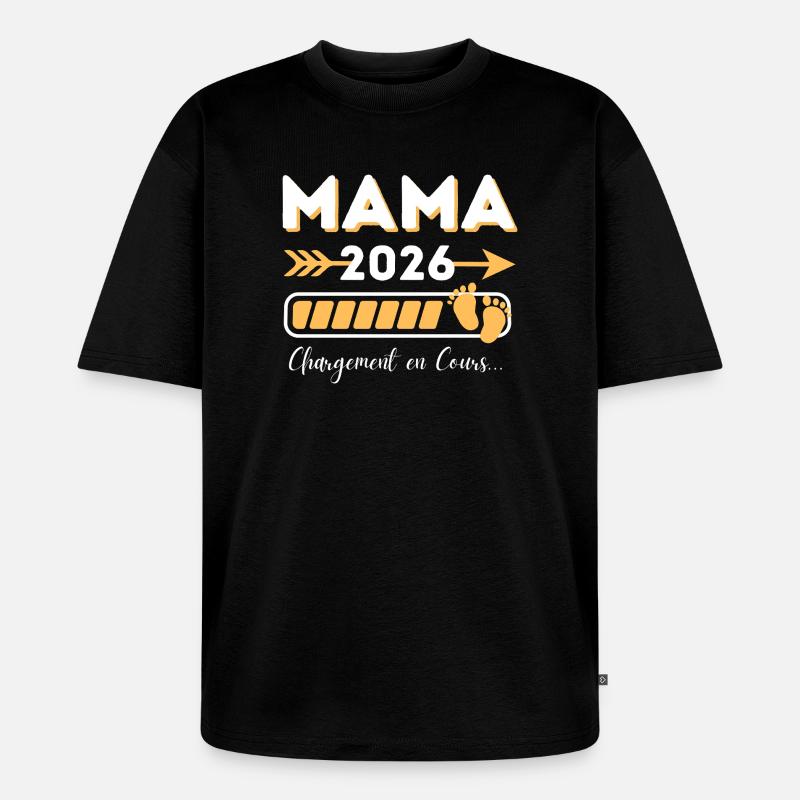 Mama 2026 Loading Modern Style - Unisex Premium Oversized Organic T-Shirt - black