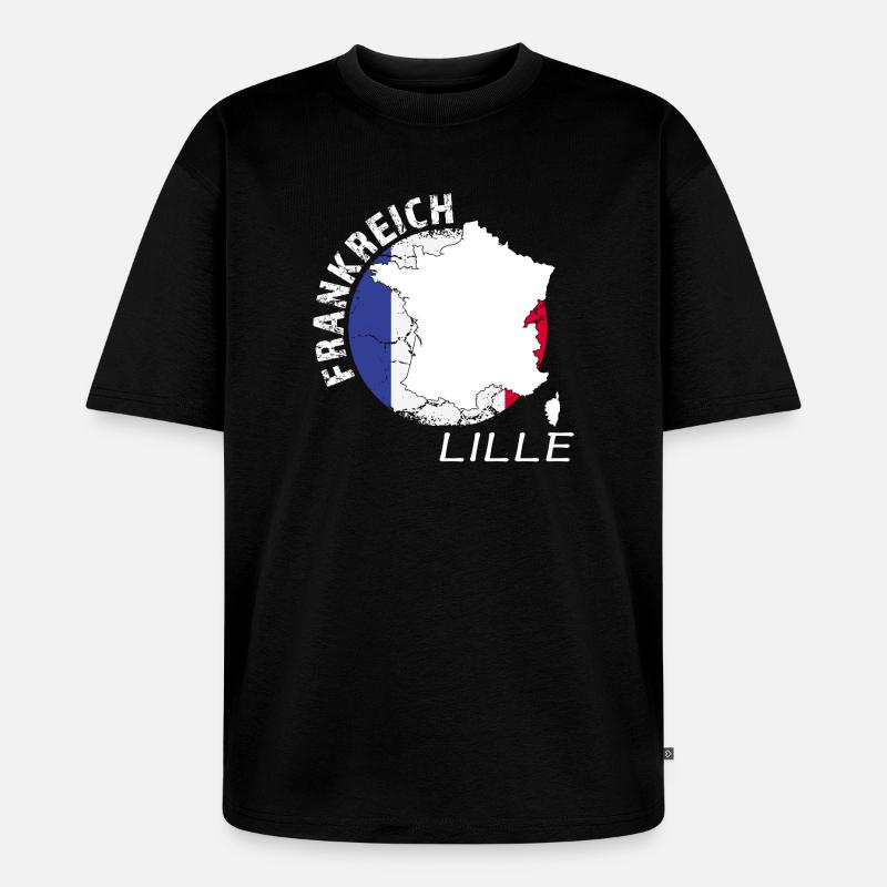 Lille - Unisex Premium Oversized Bio T-Shirt - Schwarz