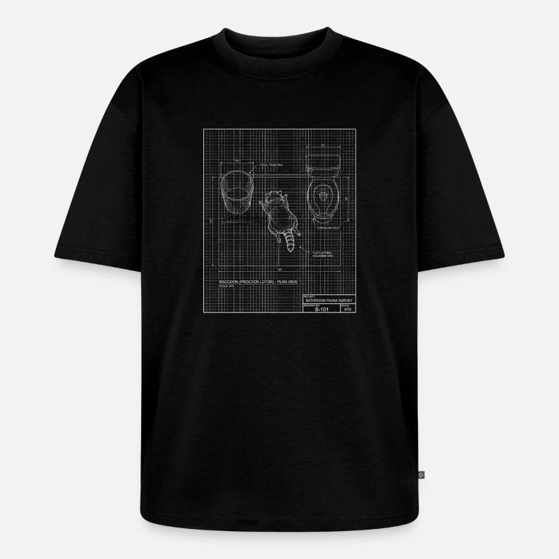 Trashed Panda Meme - Unisex Premium Oversized Bio T-Shirt - Schwarz