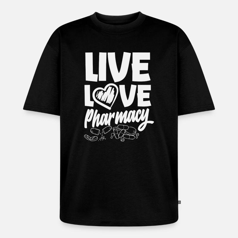 Apotheker Pharmazeutisch-technischer - Unisex Premium Oversized Bio T-Shirt - Schwarz