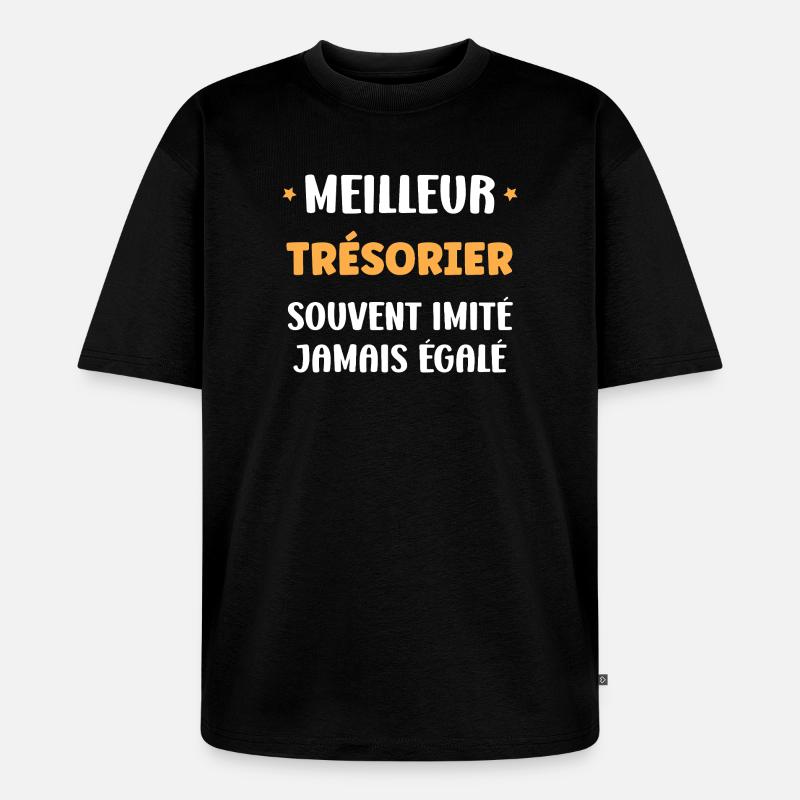 Bester Schatzmeister Immer Einzigartig - Unisex Premium Oversized Bio T-Shirt - Schwarz