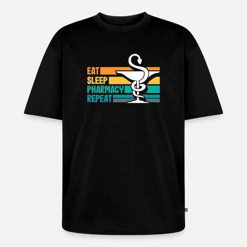 Apotheker Pharmazeutisch-technischer - Unisex Premium Oversized Bio T-Shirt - Schwarz