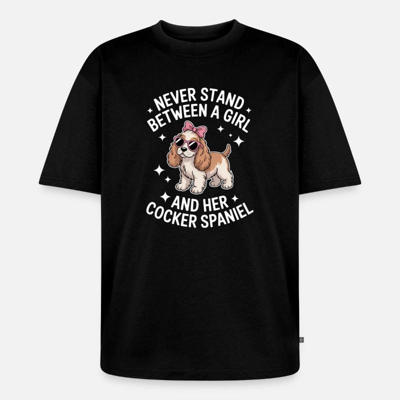 Cocker Spaniel Sprüche Cocker Spaniel Geschenk - Unisex Premium Oversized Bio T-Shirt - Schwarz