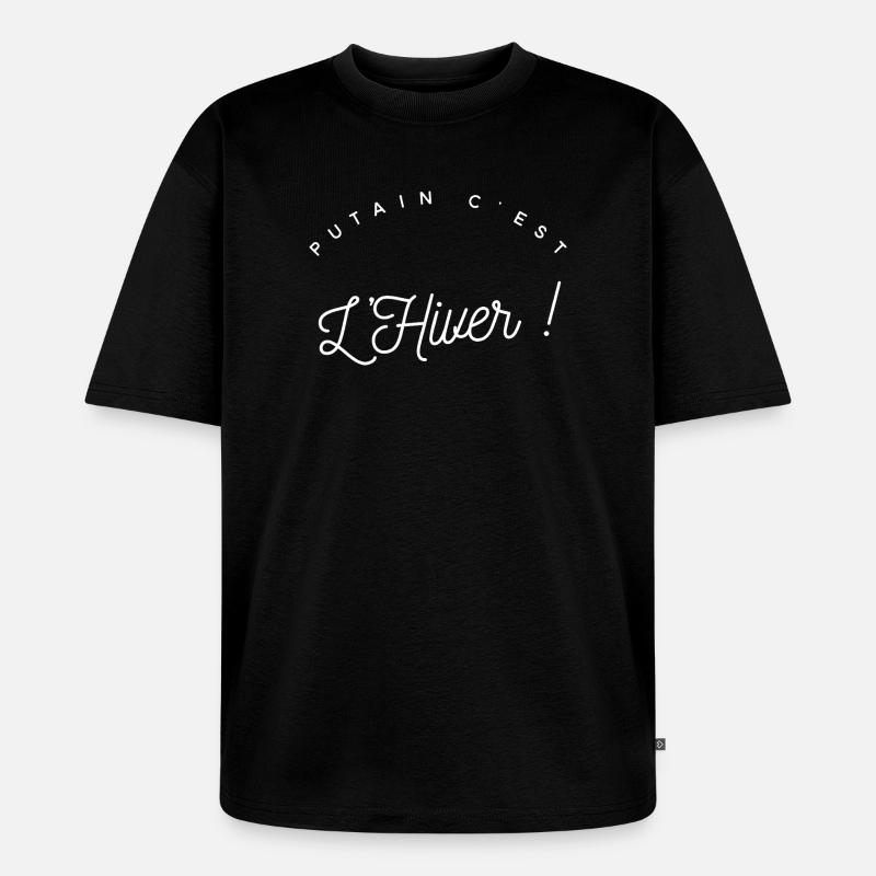 Nervenkitzel einer Wintersaison - Unisex Premium Oversized Bio T-Shirt - Schwarz