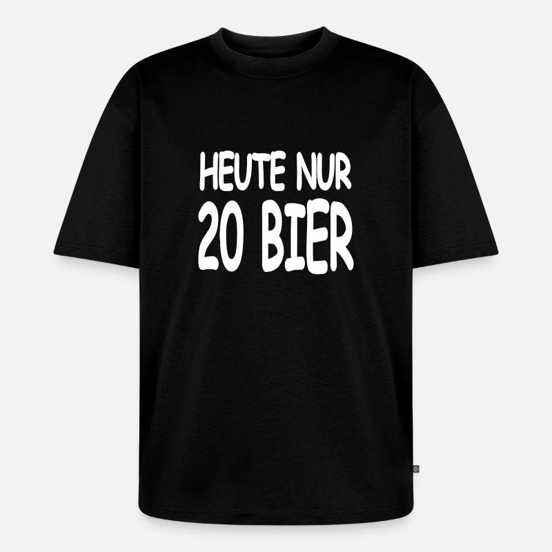 Bier - Unisex Premium Oversized Bio T-Shirt - Schwarz