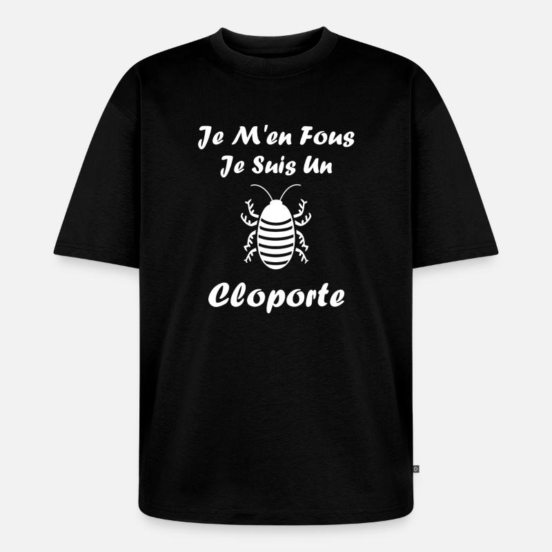 cloporte_-11- - Unisex Premium Oversized Bio T-Shirt - Schwarz