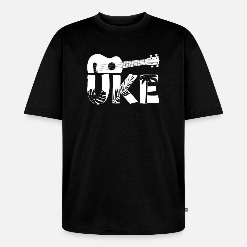 Hawaiian Ukulele Uke Uke - Unisex Premium Oversized Bio T-Shirt - Schwarz