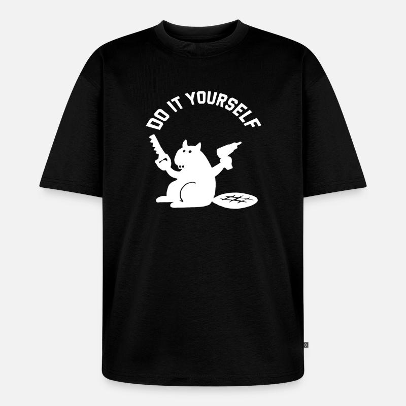 Rizinusbricolage, mach es selbst - Unisex Premium Oversized Bio T-Shirt - Schwarz