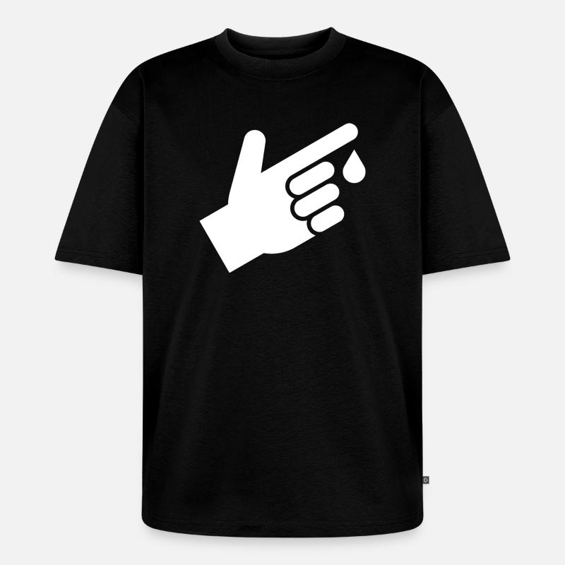 Bluttest, Bluttropfen - Unisex Premium Oversized Bio T-Shirt - Schwarz
