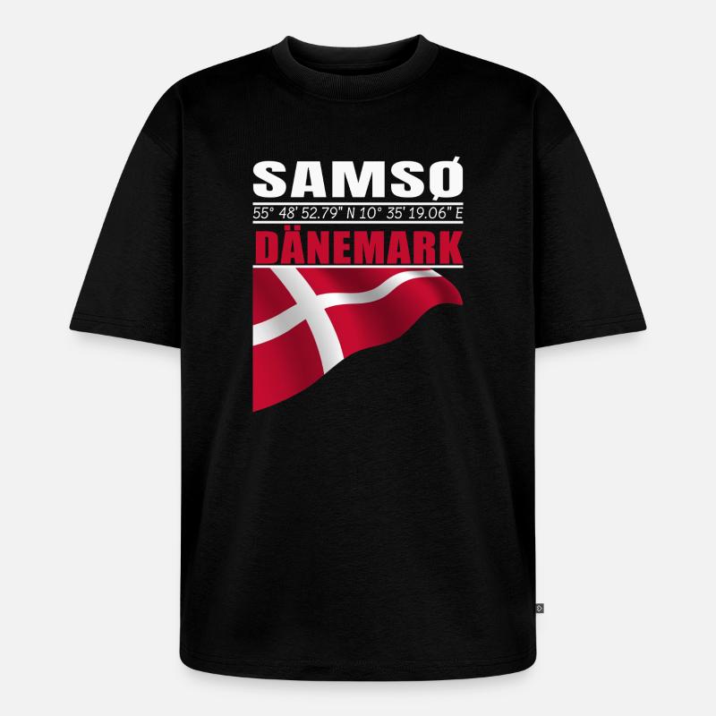 Samsø - Unisex Premium Oversized Bio T-Shirt - Schwarz