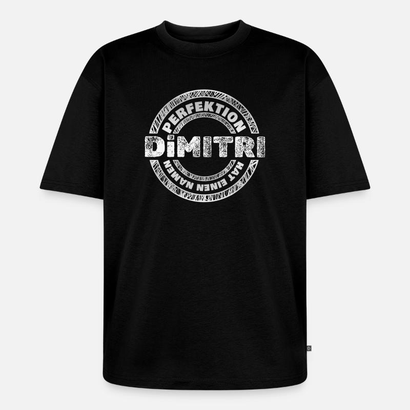 Dimitri als Dimitri - Unisex Premium Oversized Bio T-Shirt - Schwarz