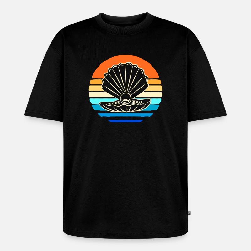 Shell collector shell - Unisex Premium Oversized Organic T-Shirt - black