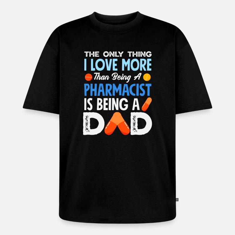 Apotheker Pharmazeutisch-technischer - Unisex Premium Oversized Bio T-Shirt - Schwarz