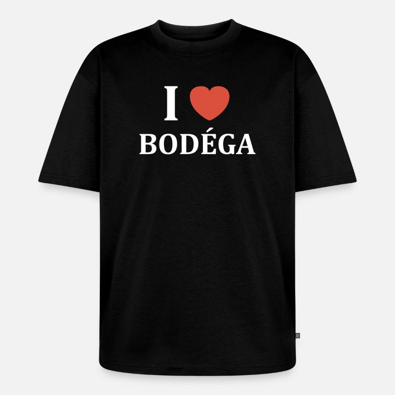 I Love Bodega Logo Tee - T-shirt Premium bio oversize Unisexe - noir