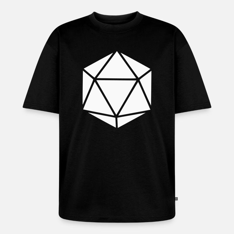 Geometrischer Polyeder Diamant - Unisex Premium Oversized Bio T-Shirt - Schwarz