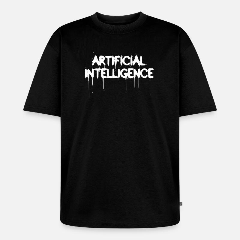 Artificial Intelligence Graffiti AI - Unisex Premium Oversized Bio T-Shirt - Schwarz