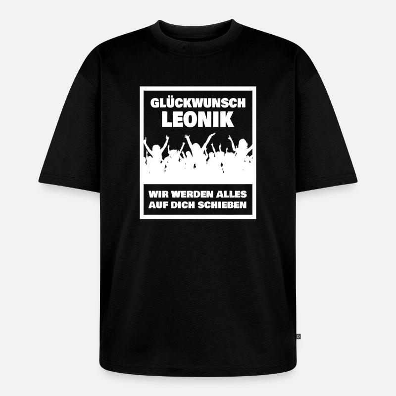 Leonik as a first name - Unisex Premium Oversized Organic T-Shirt - black