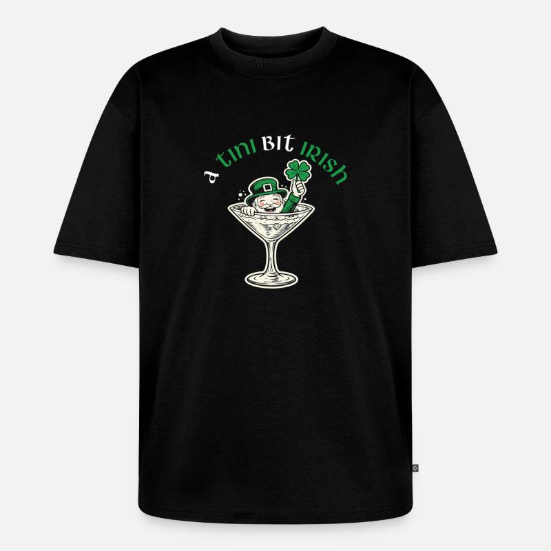 Ein Tini-bisschen irischer St. Patrick's Day - Unisex Premium Oversized Bio T-Shirt - Schwarz