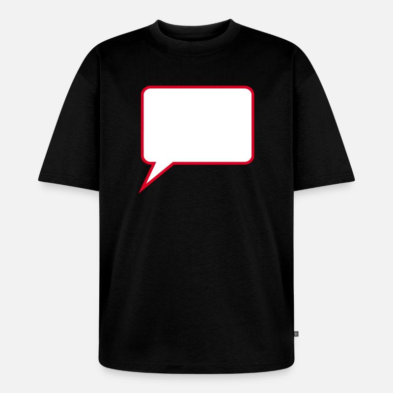 Personalize your own speech bubble comic - Unisex Premium Oversized Organic T-Shirt - black
