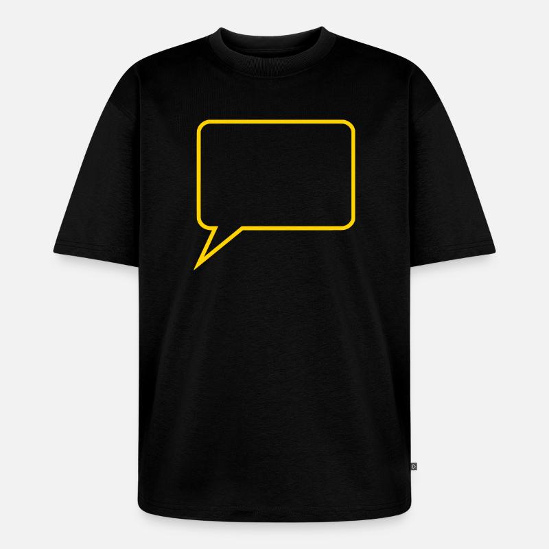 Personalize your own speech bubble comic - Unisex Premium Oversized Organic T-Shirt - black