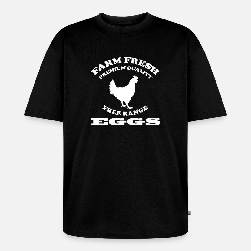 EGGS - Unisex Premium Oversized Bio T-Shirt - Schwarz