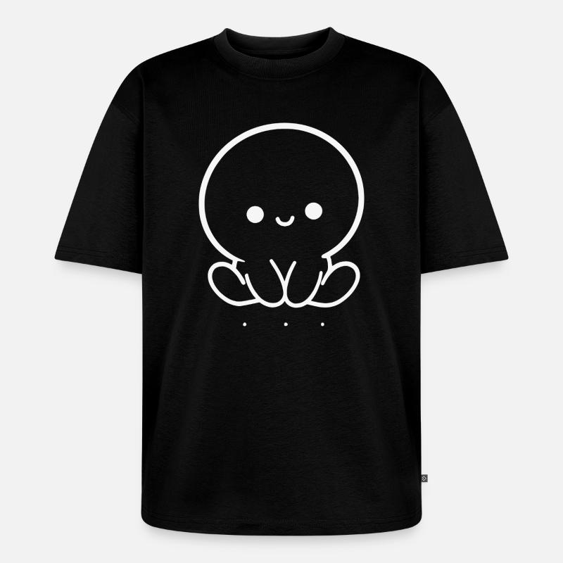 Chibi Ocean Buddy - Unisex Premium Oversized Bio T-Shirt - Schwarz